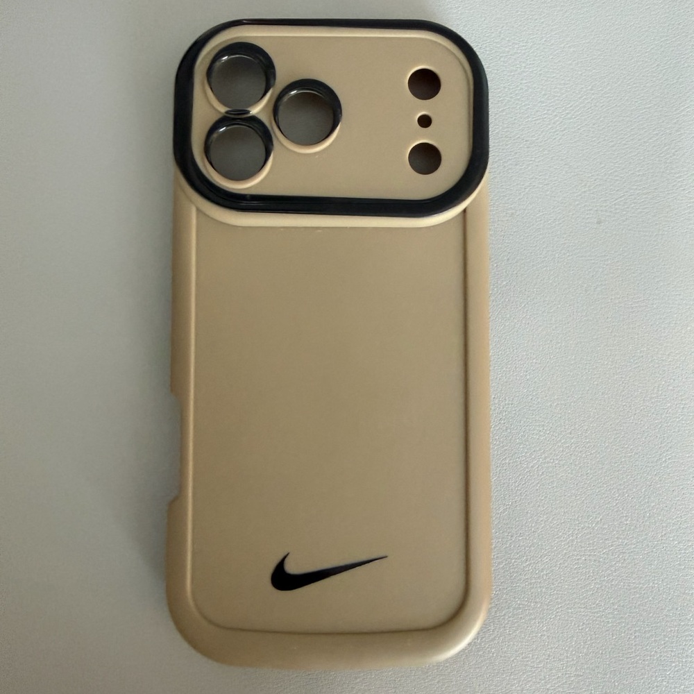 Nike iPhone 17 Pro Max Cell Phone Case - Tan and Black